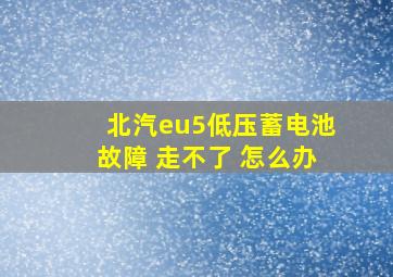 北汽eu5低压蓄电池故障 走不了 怎么办